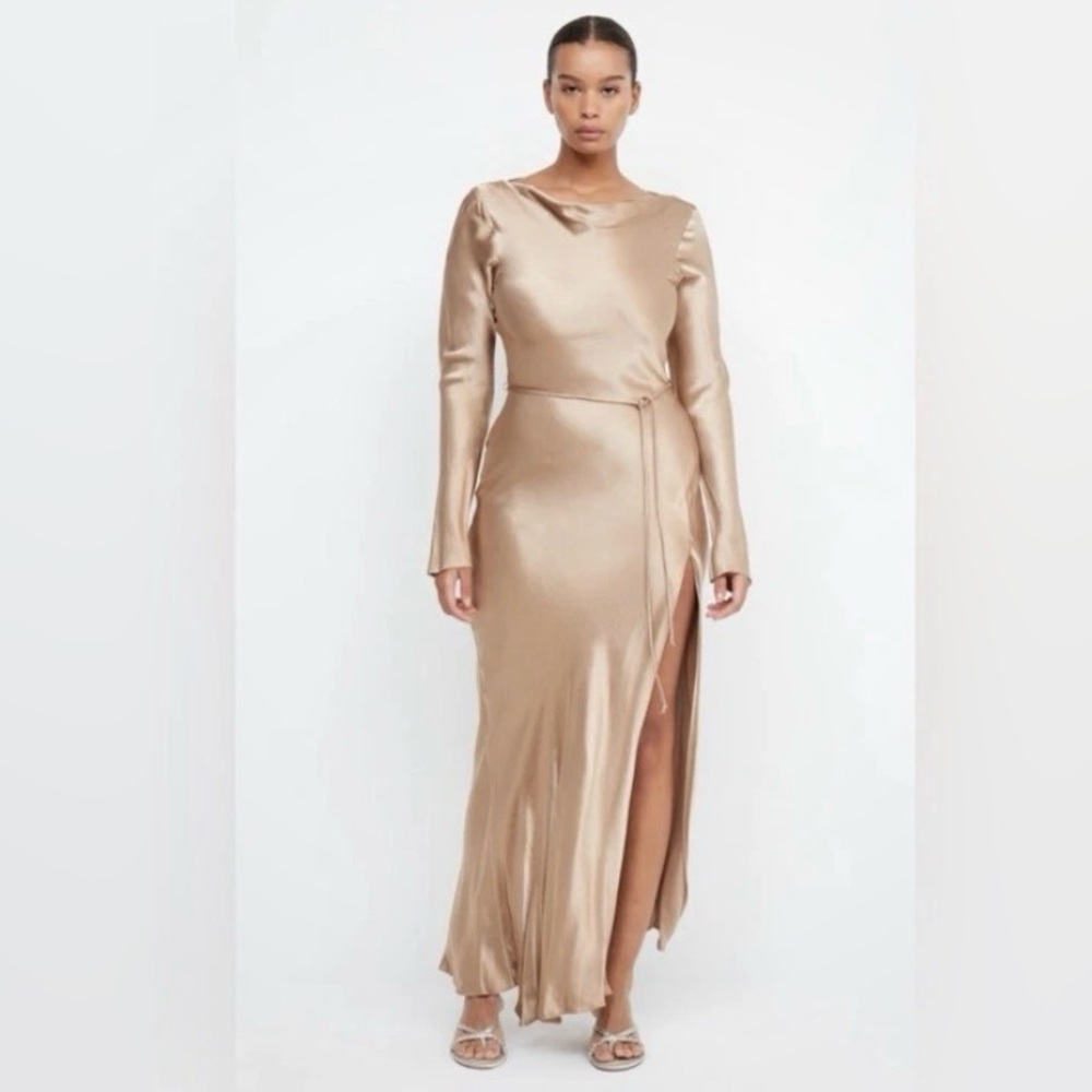 Bec+Bridge Golden Long Sleeve Maxi Dress US 6 NWT